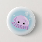 Badge Rond 5 Cm Cute Jellyfish Button (Devant)