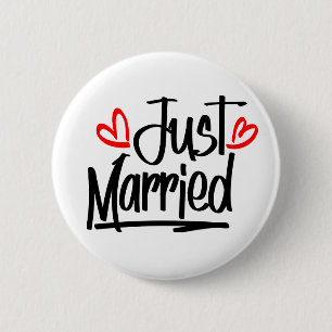 Badge Rond 5 Cm Cute Juste Marié Mariage Marié Mariée Mariée MRS.