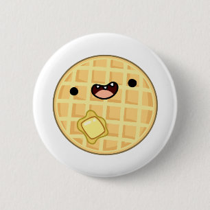 Badge Rond 5 Cm Cute Kawaii Beurre gaufre
