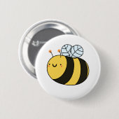 Badge Rond 5 Cm Cute Kawaii Bumble Bee (Devant & derrière)