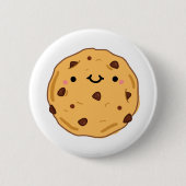 Badge Rond 5 Cm Cute Kawaii Cookie (Devant)