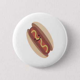 Badge Rond 5 Cm Cute Kawaii Hot Dog