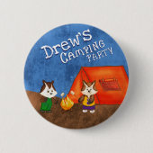 Badge Rond 5 Cm Cute Kid Foxes Camping Anniversaire Fête Favoriser (Devant)
