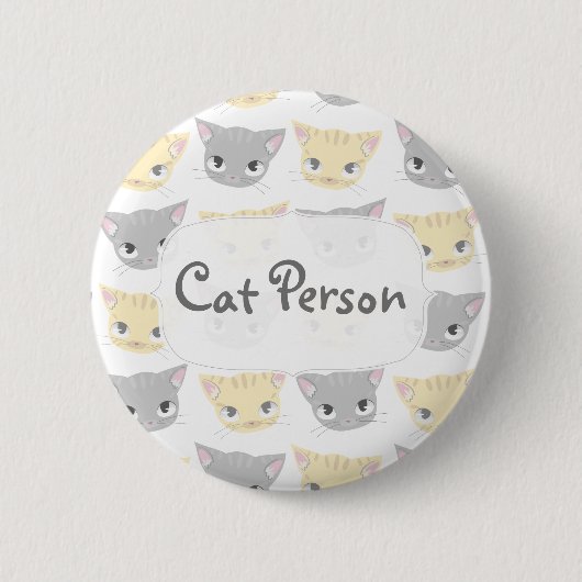 Badge Rond 5 Cm Cute Kitten Motif visage (Devant)