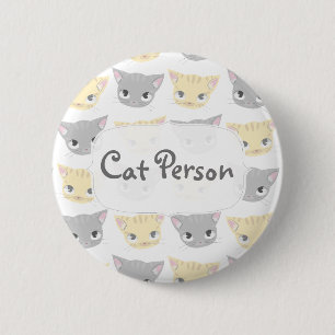 Badge Rond 5 Cm Cute Kitten Motif visage