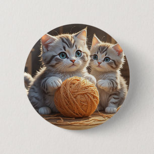 Badge Rond 5 Cm Cute Kittens