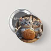 Badge Rond 5 Cm Cute Kittens (Devant & derrière)