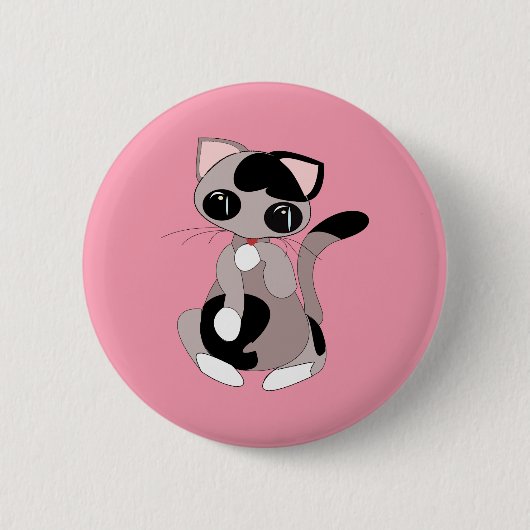Badge Rond 5 Cm Cute Kitty (Devant)