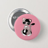 Badge Rond 5 Cm Cute Kitty (Devant & derrière)