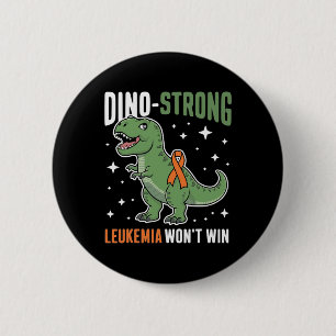 Badge Rond 5 Cm Cute Leucémie Dino Fort T-rex Enfants Dinosaure Bl