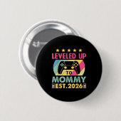 Badge Rond 5 Cm Cute Leveled Up To Mommy 2026 Awesome Promoted To  (Devant & derrière)