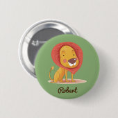 BADGE ROND 5 CM CUTE LION KING AJOUTER VOTRE NOM (Devant & derrière)