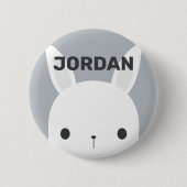 Badge Rond 5 Cm Cute Little Bunny Rabbit with Personalized (Devant)