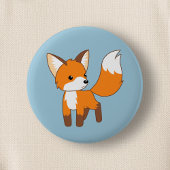 Badge Rond 5 Cm Cute Little Fox