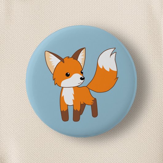 Badge Rond 5 Cm Cute Little Fox