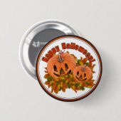 Badge Rond 5 Cm Cute Little Halloween Jack-o-Lanterns (Devant & derrière)