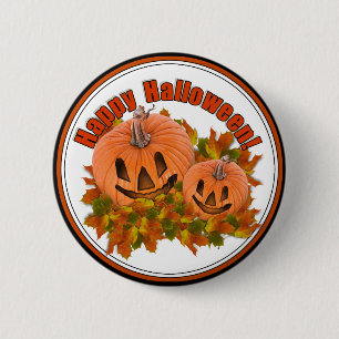 Badge Rond 5 Cm Cute Little Halloween Jack-o-Lanterns