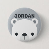 Badge Rond 5 Cm Cute Little Polar Bear (Devant)