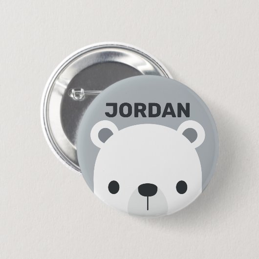 Badge Rond 5 Cm Cute Little Polar Bear (Devant & derrière)