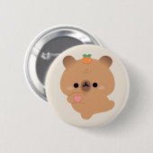 Badge Rond 5 Cm Cute Love Capybara (Devant & derrière)