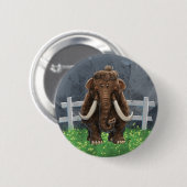 Badge Rond 5 Cm Cute Mastodon (Devant & derrière)
