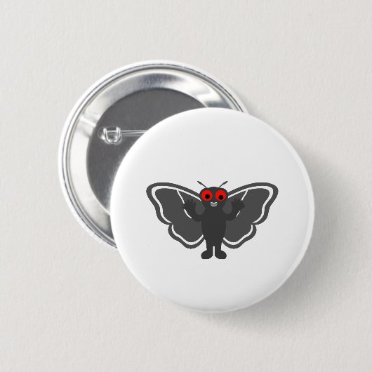 Badge Rond 5 Cm Cute Mothman (Devant & derrière)
