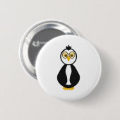 Badge Rond 5 Cm Cute Nerdy Penguin (Devant & derrière)