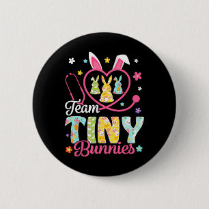 Badge Rond 5 Cm Cute Nicu Picu Landd Infirmière Pâques Fête Stetho
