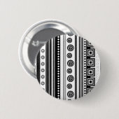 Badge Rond 5 Cm Cute noir blanc déco aztèque texture (Devant & derrière)