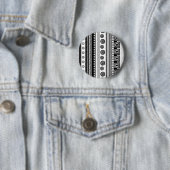 Badge Rond 5 Cm Cute noir blanc déco aztèque texture (En situation)