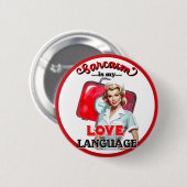 Badge Rond 5 Cm Cute Nurse Pinup_ Love (Devant & derrière)