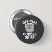Badge Rond 5 Cm Cute Otter Couple Cozy Cuddle (Devant & derrière)
