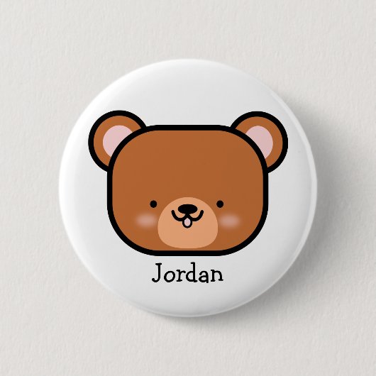 Badge Rond 5 Cm Cute Ours Teddy Personnalisé (Devant)