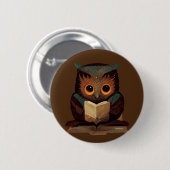 Badge Rond 5 Cm Cute Owl (Devant & derrière)