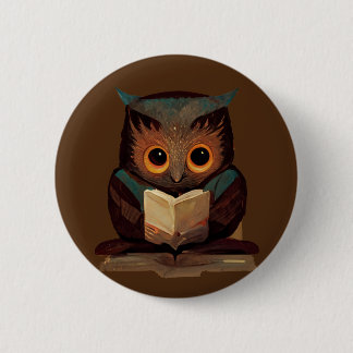 Badge Rond 5 Cm Cute Owl