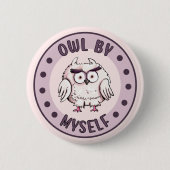 Badge Rond 5 Cm Cute Owl par Myself Funny (Devant)