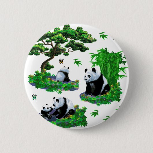 Badge Rond 5 Cm cute panda (Devant)