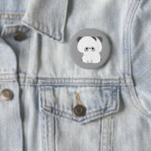 Badge Rond 5 Cm Cute Panda Couple (En situation)