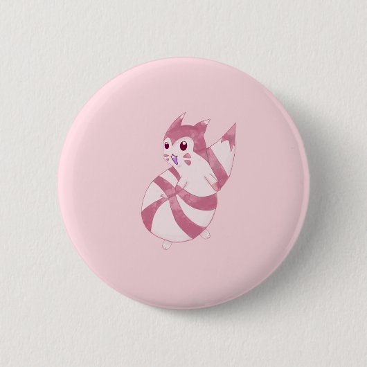 Badge Rond 5 Cm Cute Pastel Furret Design (Devant)