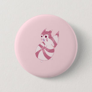 Badge Rond 5 Cm Cute Pastel Furret Design
