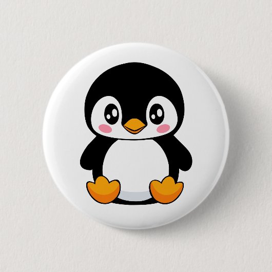 Badge Rond 5 Cm Cute Penguin (Devant)