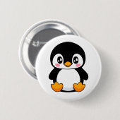 Badge Rond 5 Cm Cute Penguin (Devant & derrière)