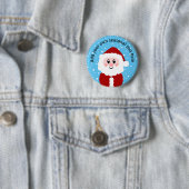 Badge Rond 5 Cm Cute Père Noël personnalisée (En situation)