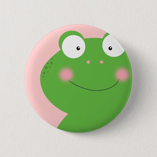 Badge Rond 5 Cm Cute Petite Épingle Froggy (Devant)