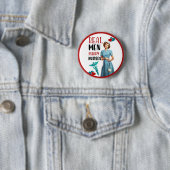Badge Rond 5 Cm Cute Pinup_ Véritables Hommes Épouses Épouses (En situation)