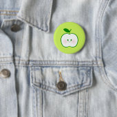 Badge Rond 5 Cm Cute pomme (En situation)