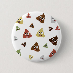 Badge Rond 5 Cm Cute Poop émoji drôles idées cadeaux