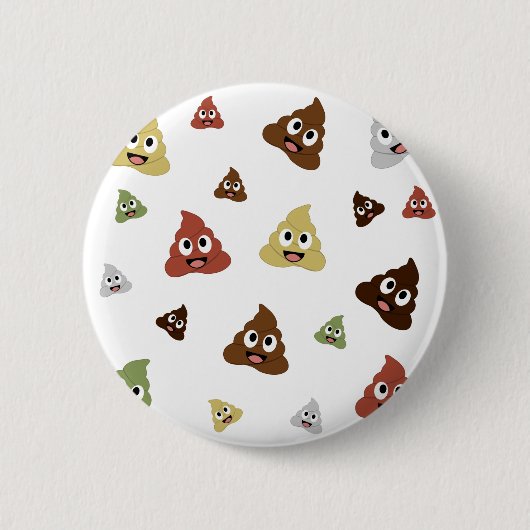 Badge Rond 5 Cm Cute Poop emoji funny (Devant)