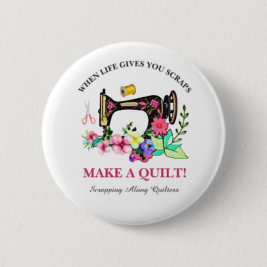 Badge Rond 5 Cm Cute Quilters Group Personnalisé (Devant)