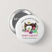 Badge Rond 5 Cm Cute Quilters Group Personnalisé (Devant & derrière)